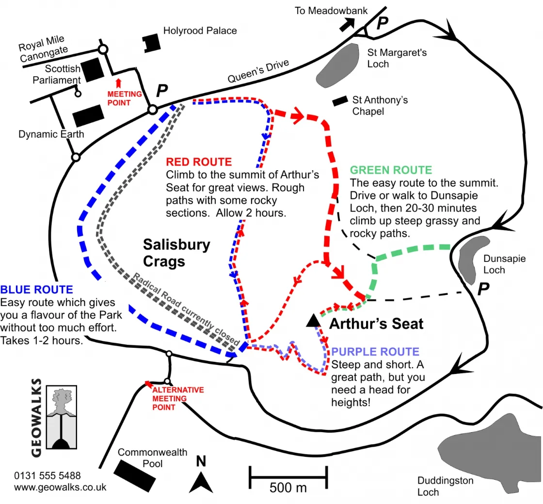 Routes Arthurs' Seat